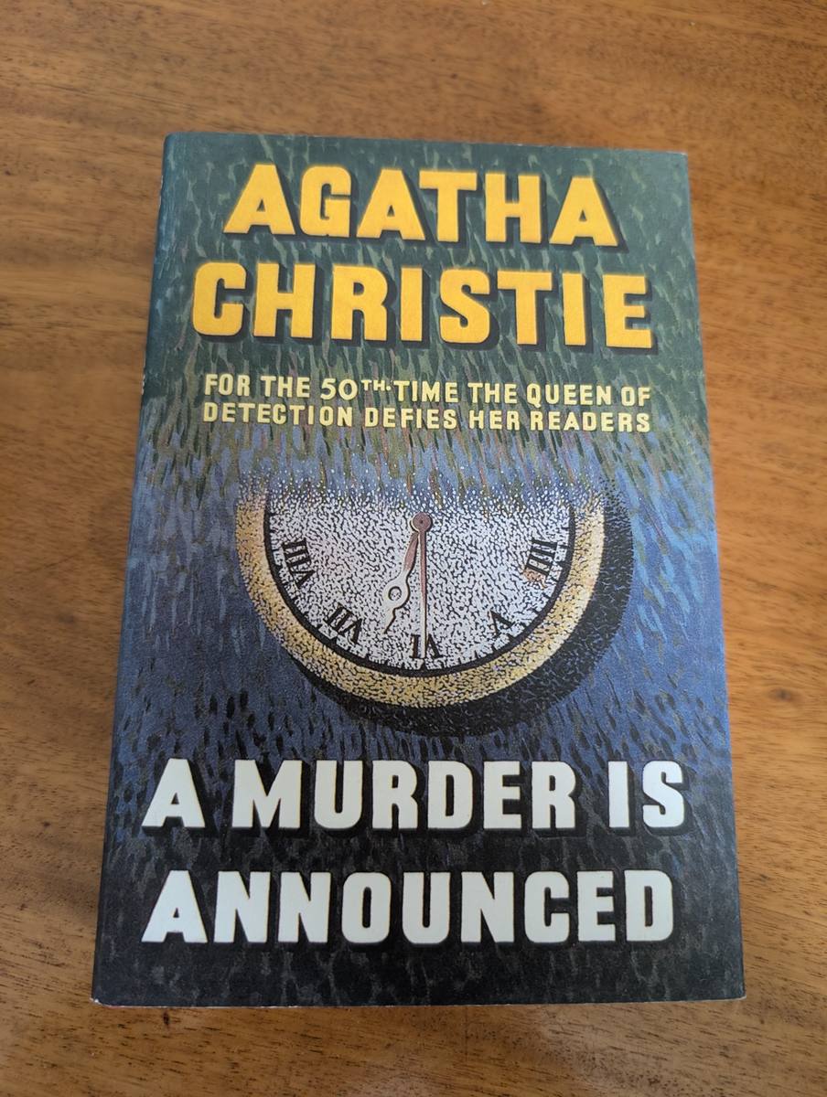 Front cover of A Murder is Announced by Agatha Christie, Collins Crime Club facsimile hardback in dust jacket