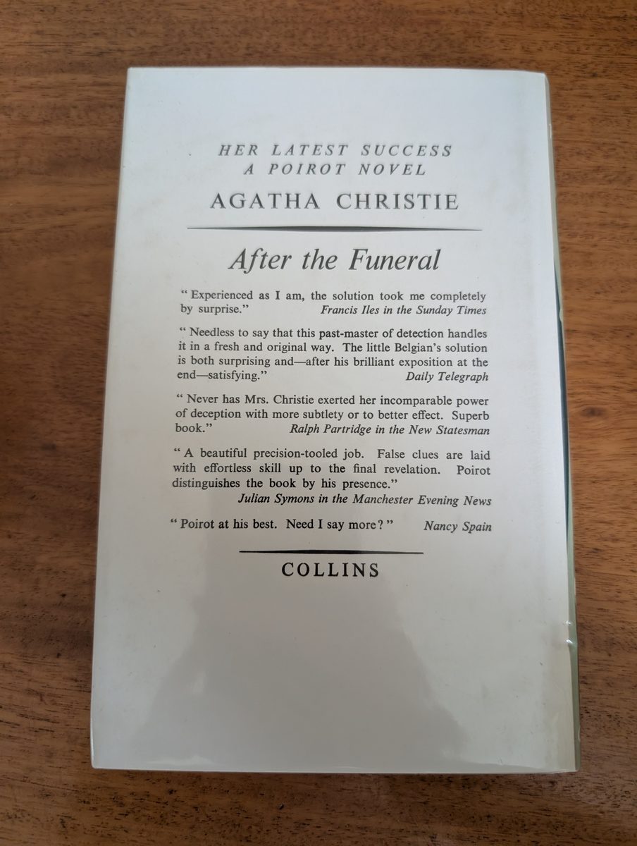 Back cover of A Pocket Full of Rye by Agatha Christie
