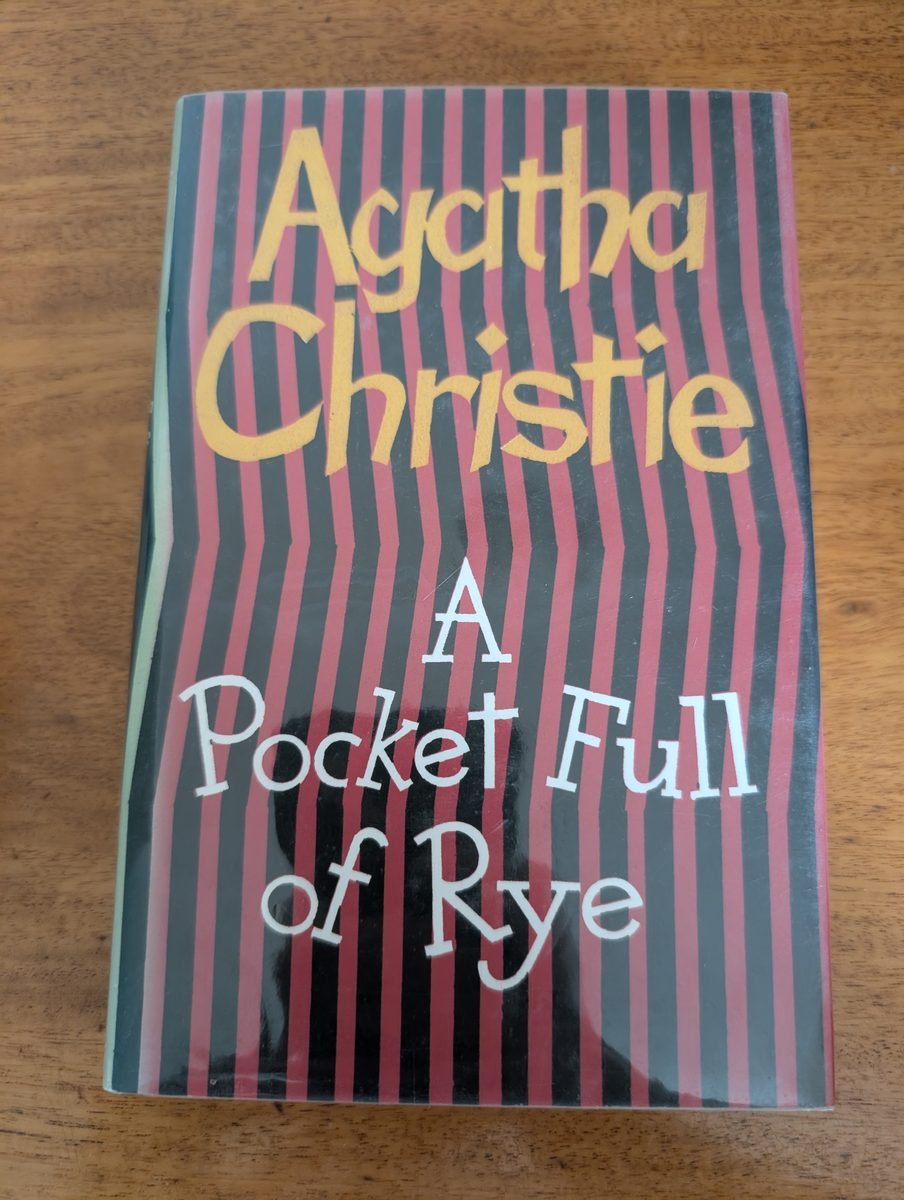 Front cover of A Pocket Full of Rye by Agatha Christie, Collins Crime Club facsimile hardback in dust jacket