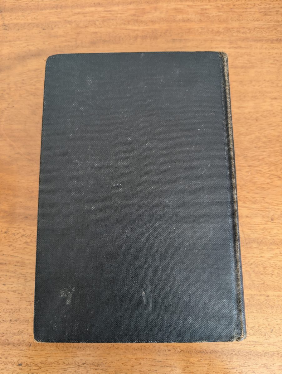 Back board of Castle Skull - Harper & Brothers 1931 first edition hardback