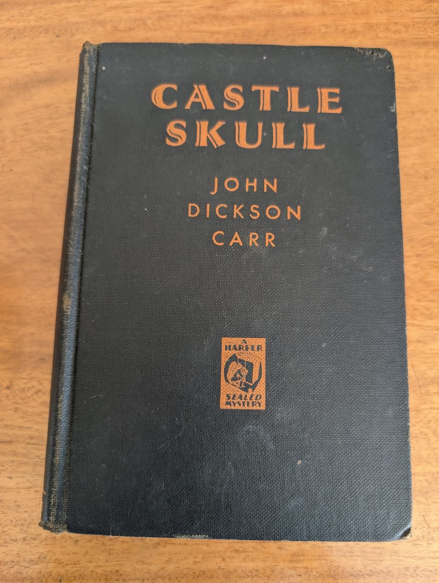 Front board of Castle Skull - Harper & Brothers 1931 first edition hardback