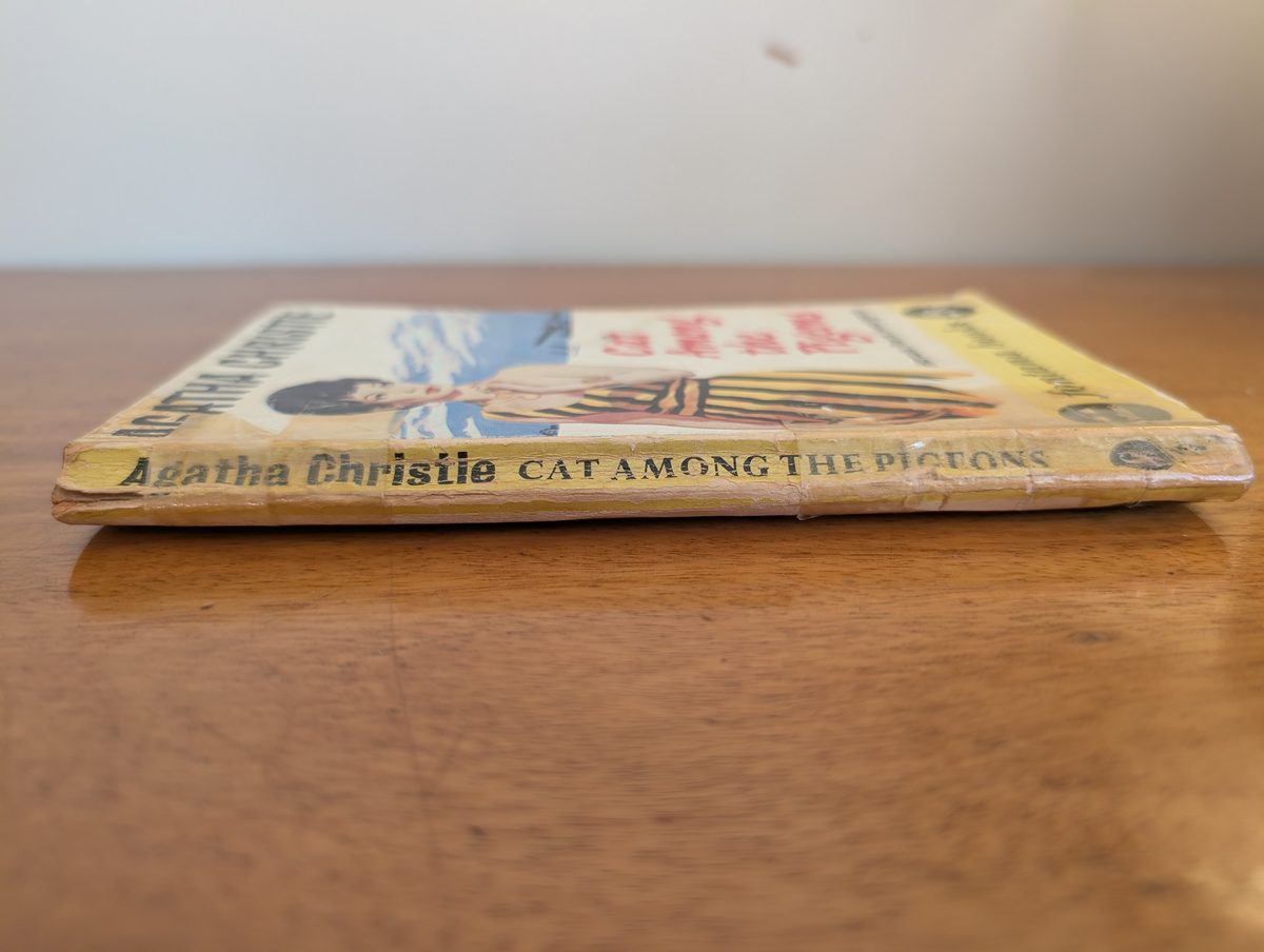 Spine of Cat Among the Pigeons by Agatha Christie