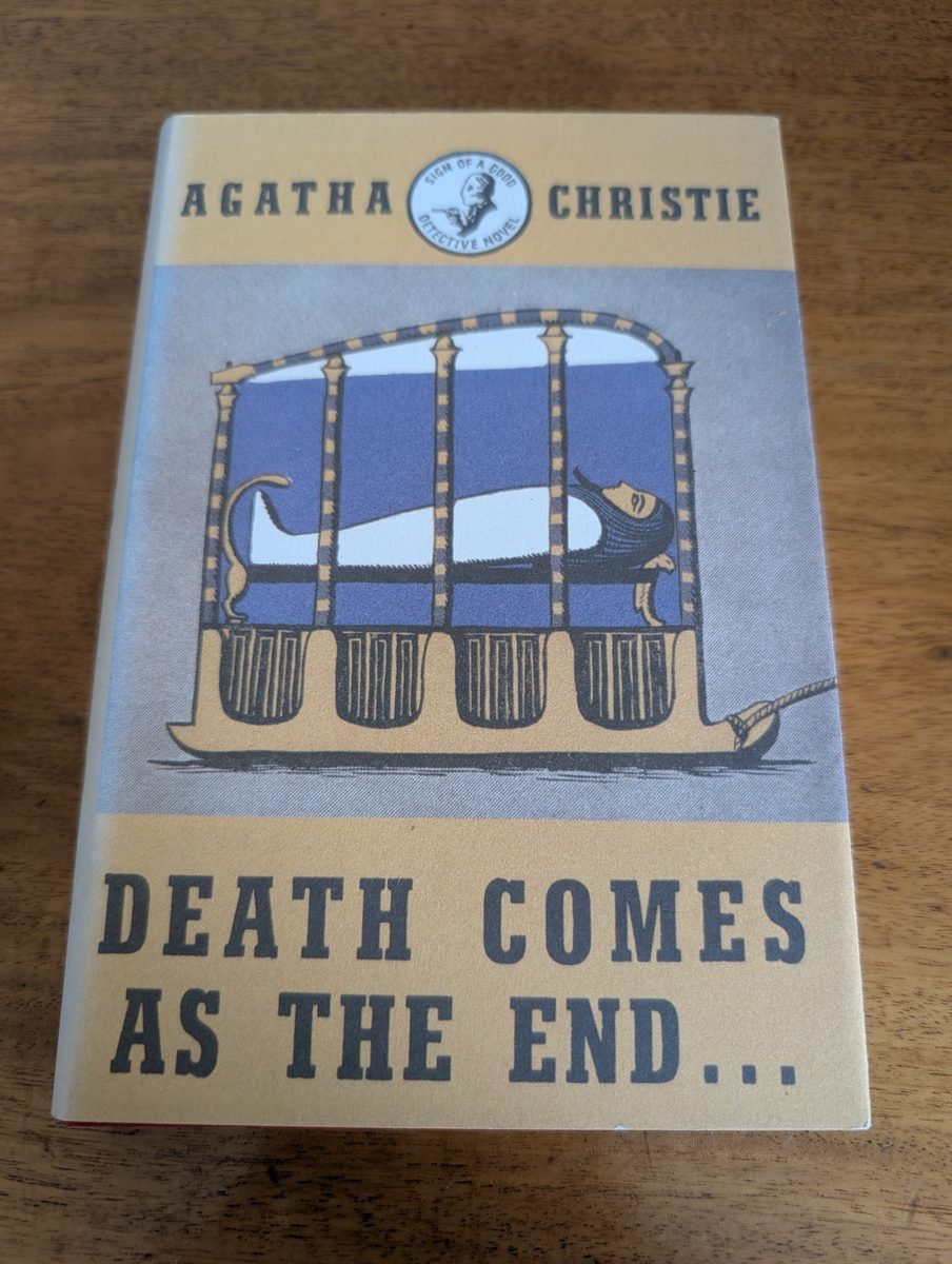 Front cover of Death Comes as the End by Agatha Christie, HarperCollins 2014 hardback in dust jacket