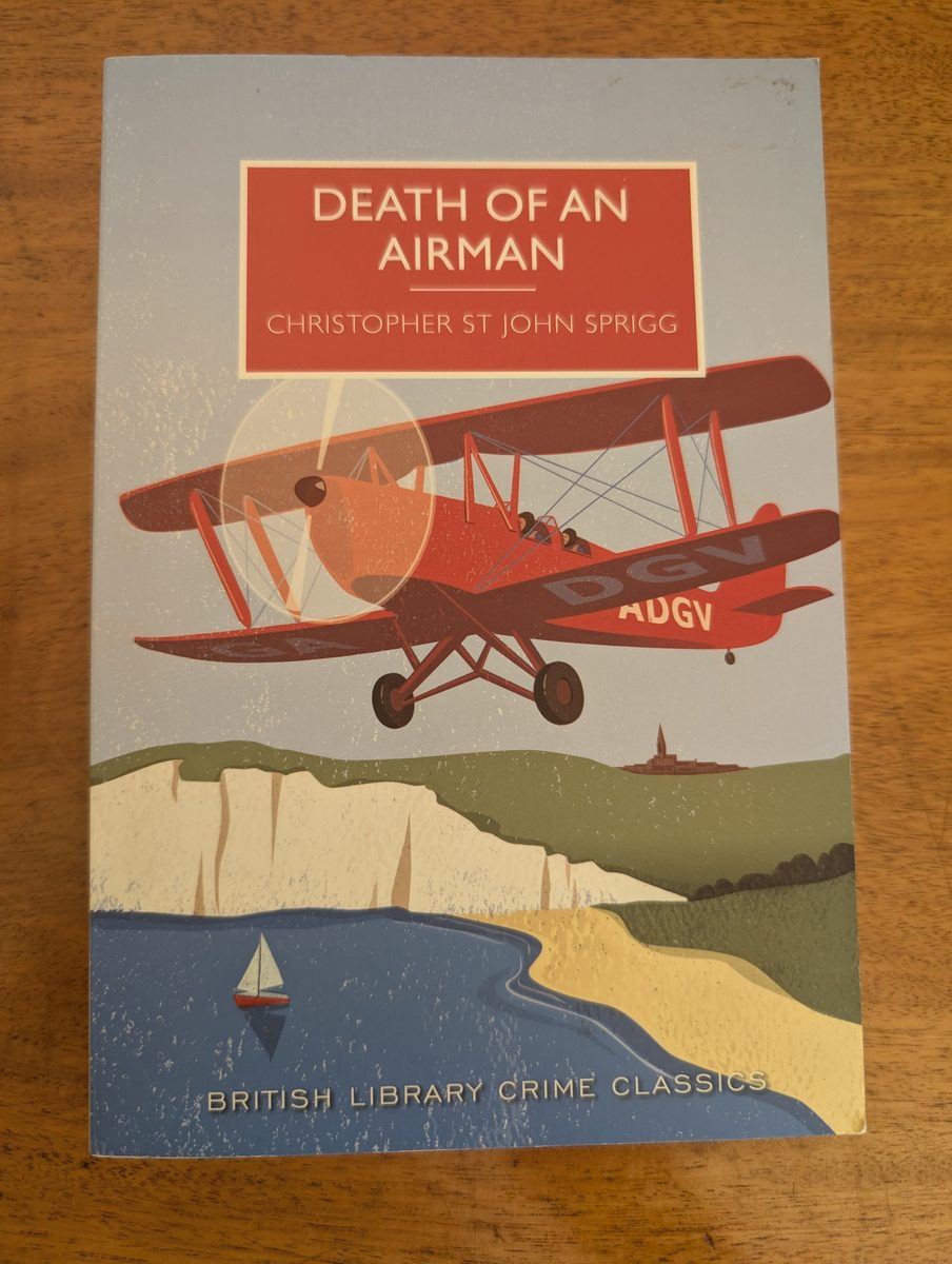 Front cover of Death of an Airman - British Library Crime Classics 2015 paperback