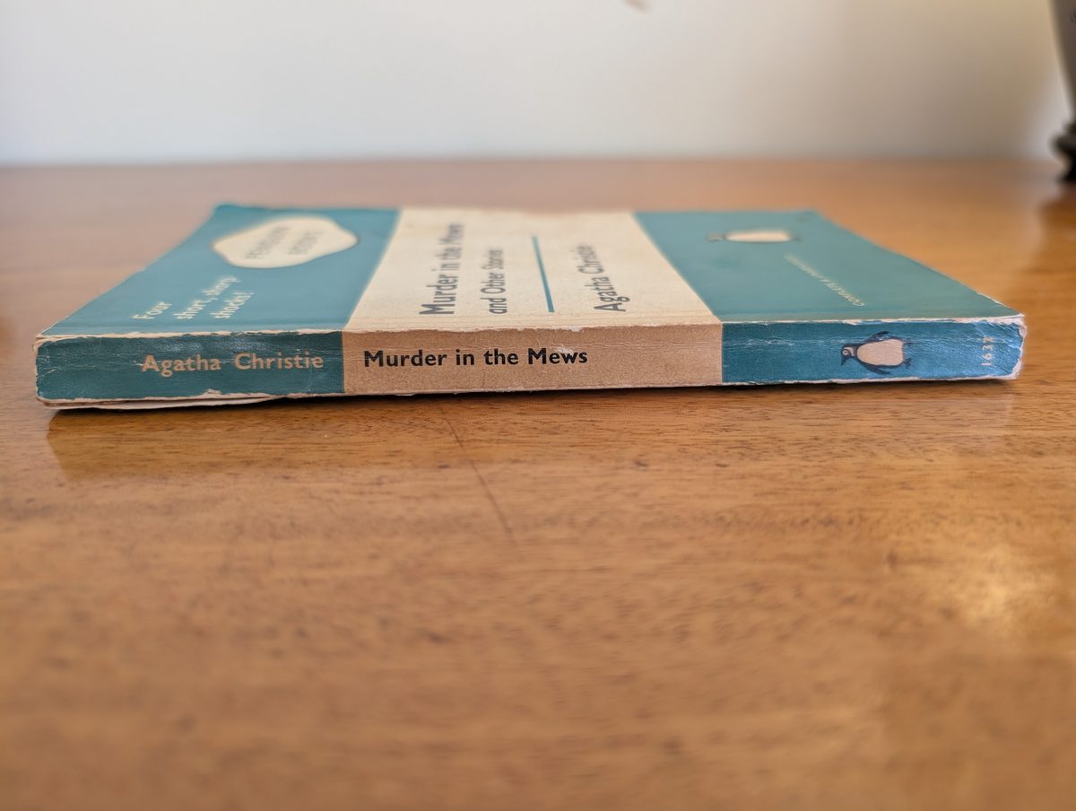 Spine of Murder in the Mews (and Other Stories) by Agatha Christie