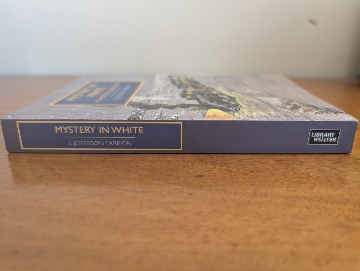Spine of Mystery in White - British Library Crime Classics 2014 paperback
