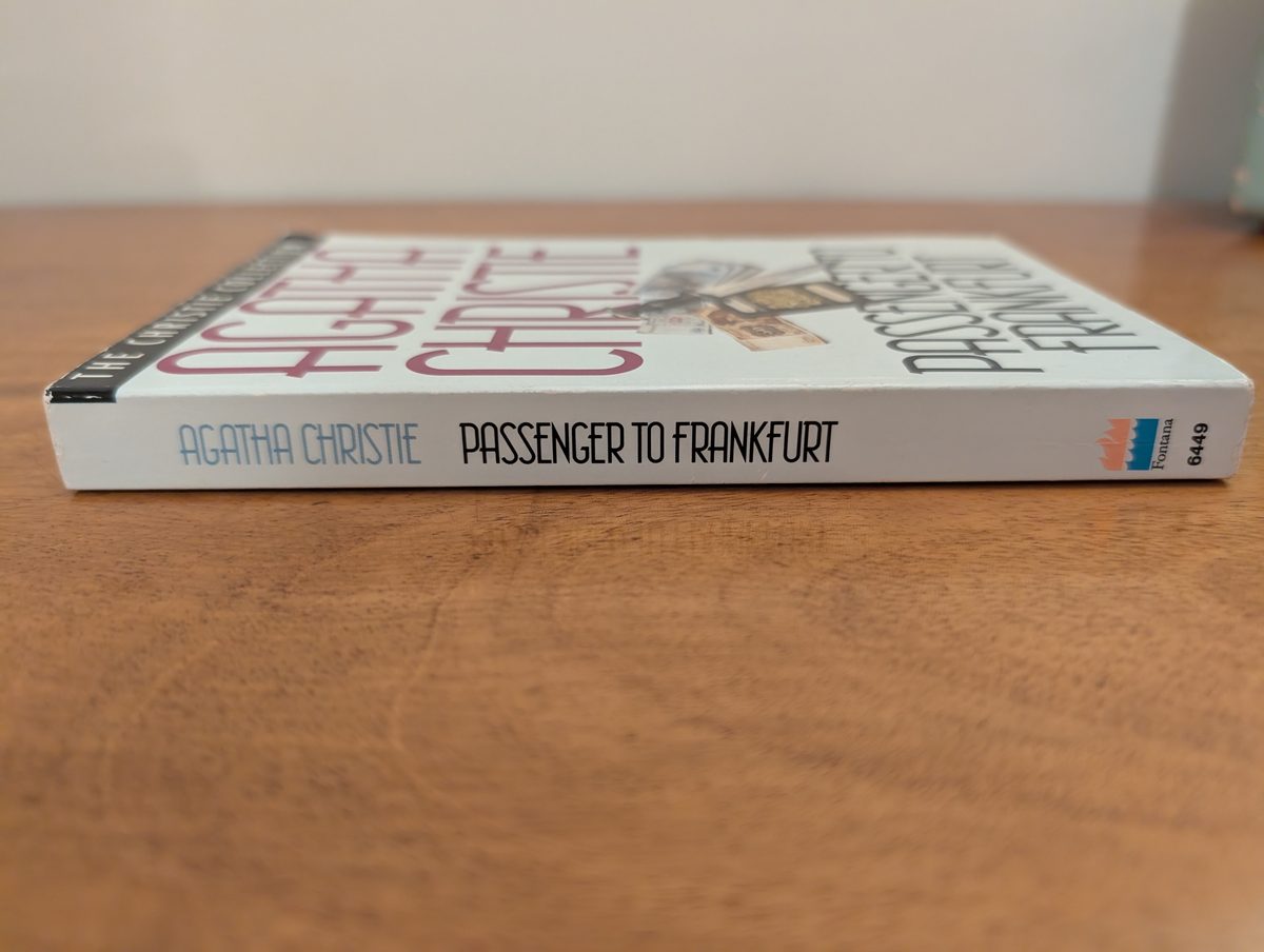 Spine of Passenger to Frankfurt - Fontana Christie Collection paperback
