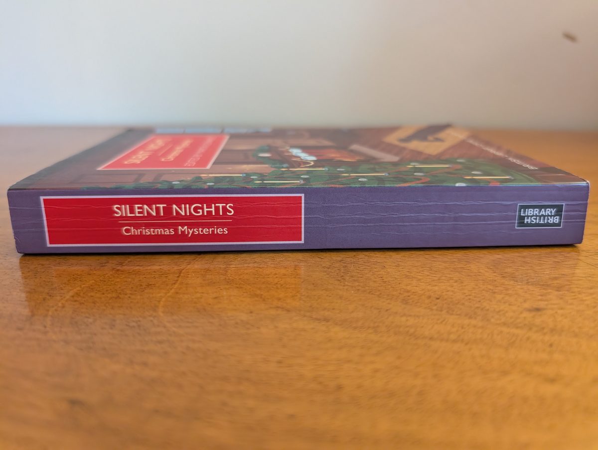 Spine of Silent Nights: Christmas Mysteries - British Library Crime Classics 2015 paperback, showing some creasing