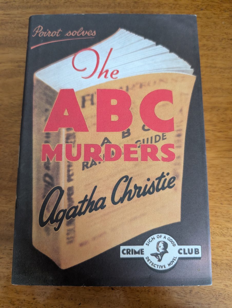 Front cover of The ABC Murders by Agatha Christie, Collins Crime Club facsimile hardback in dust jacket