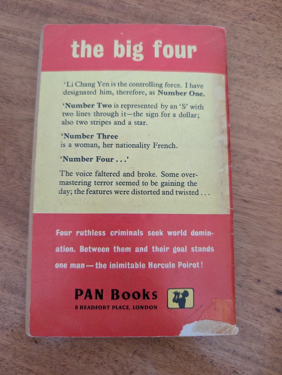Back cover of The Big Four by Agatha Christie