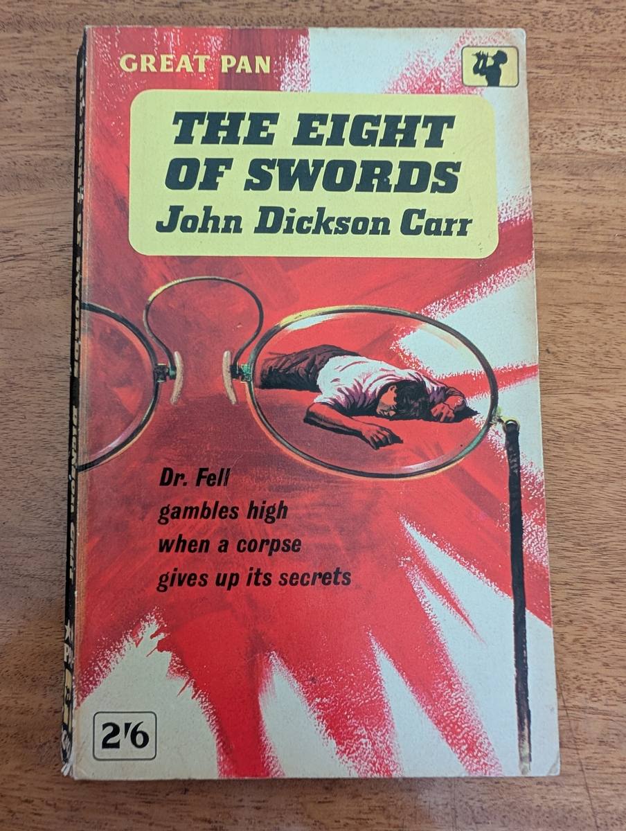 Front cover of The Eight of Swords by John Dickson Carr, Pan Books 1961 paperback