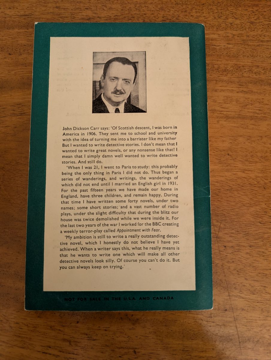 Back cover of The Emperor's Snuff-Box - Penguin 1953 paperback