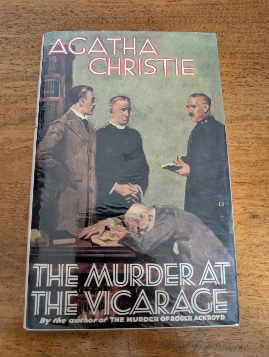 Front cover of The Murder at the Vicarage by Agatha Christie, HarperCollins 2006 hardback in dust jacket
