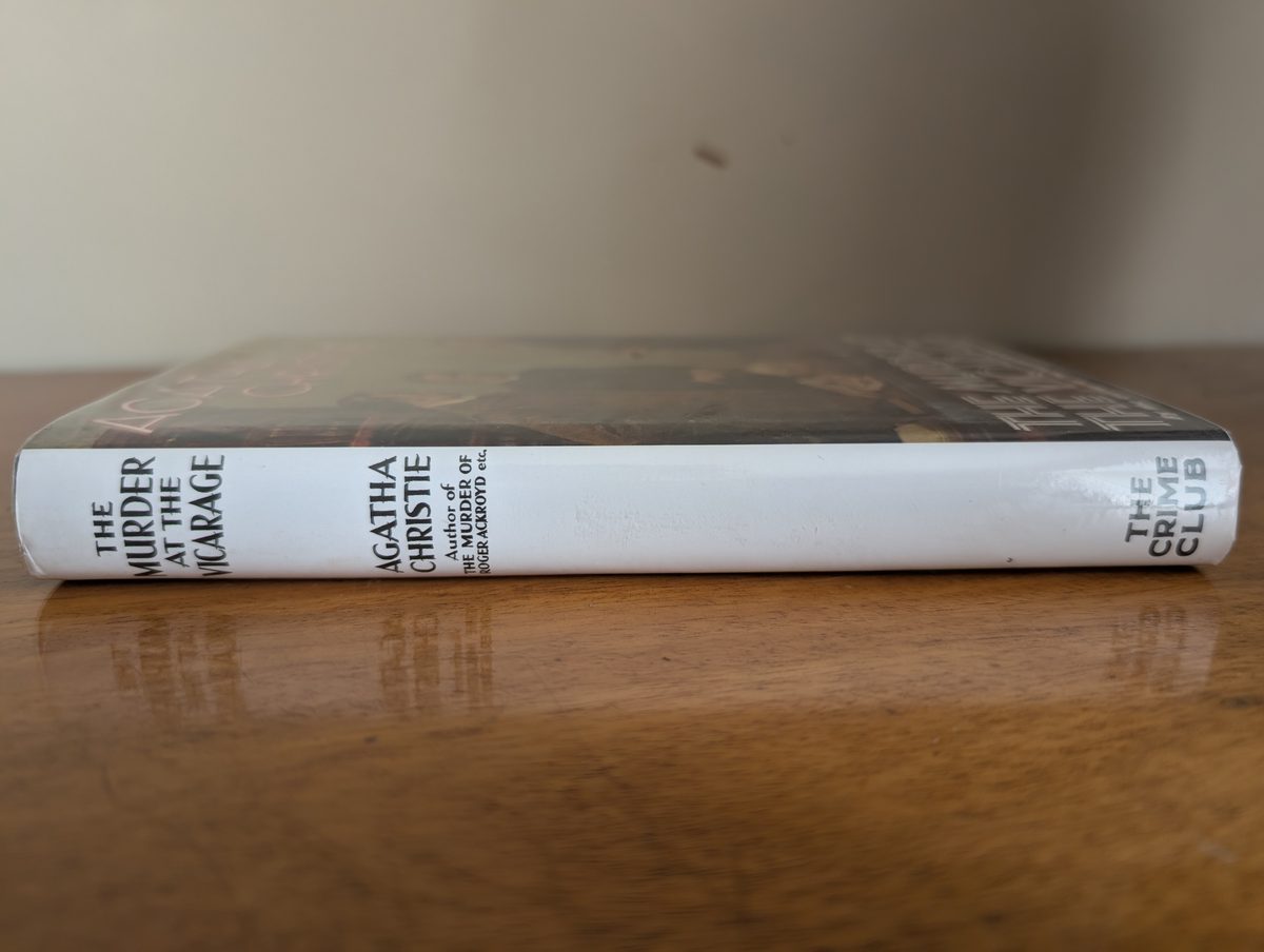 Spine of The Murder at the Vicarage by Agatha Christie