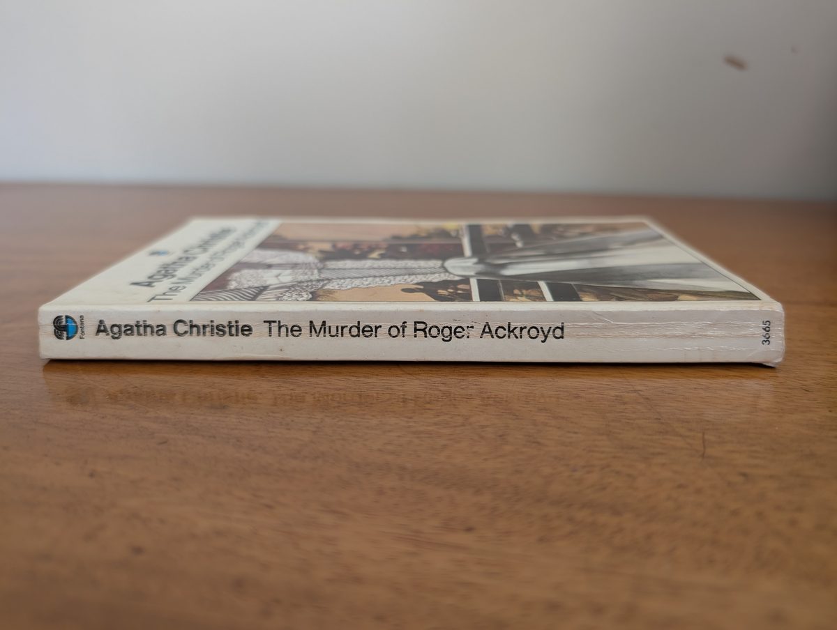 Spine of The Murder of Roger Ackroyd - Fontana 1976 paperback