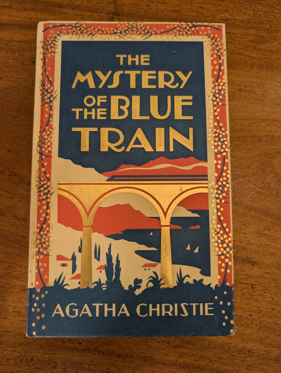 Front cover of The Mystery of the Blue Train - HarperCollins 2018 facsimile hardback