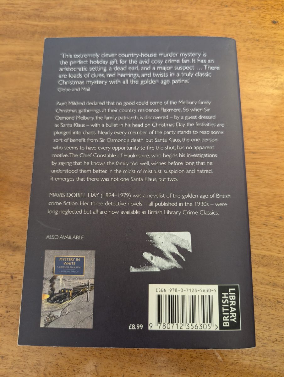 Back cover of The Santa Klaus Murder by Mavis Doriel Hay
