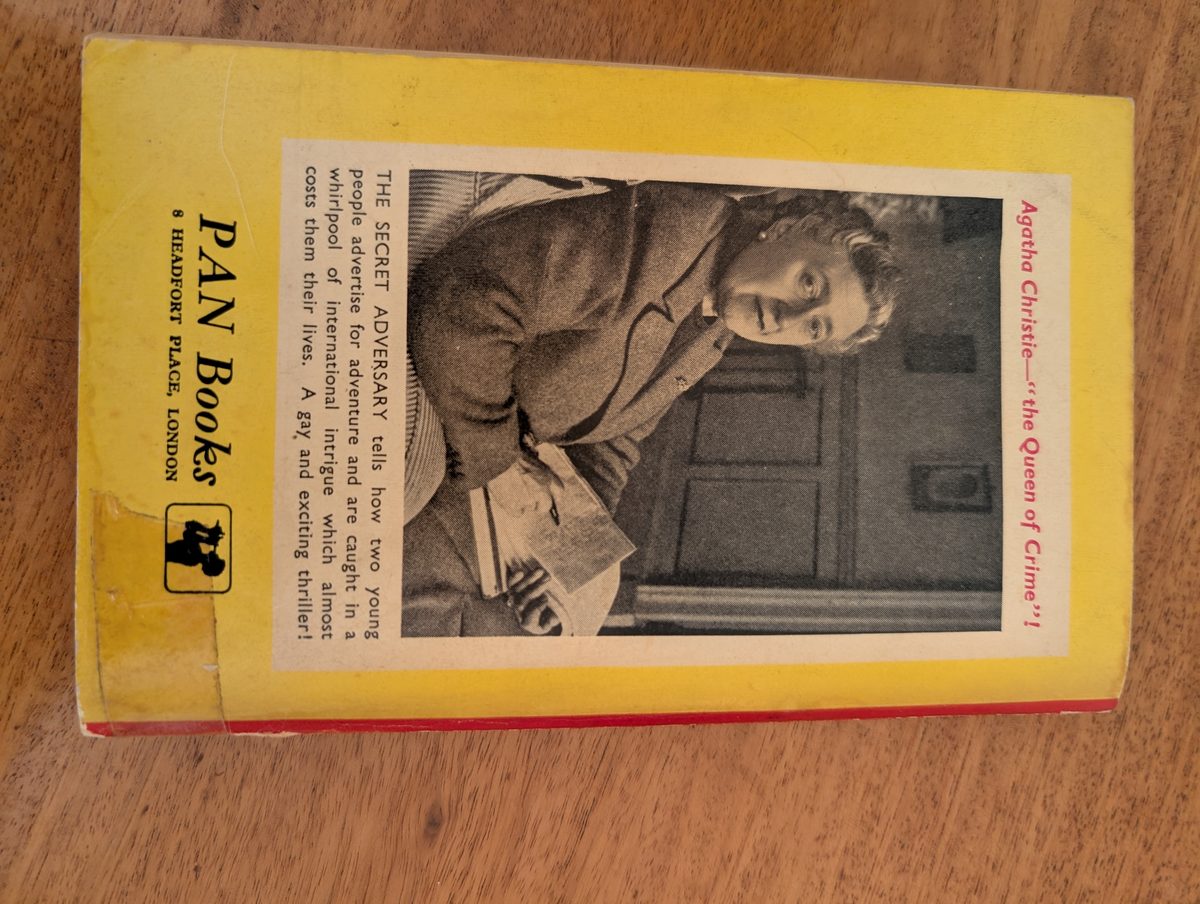 Back cover of The Secret Adversary by Agatha Christie