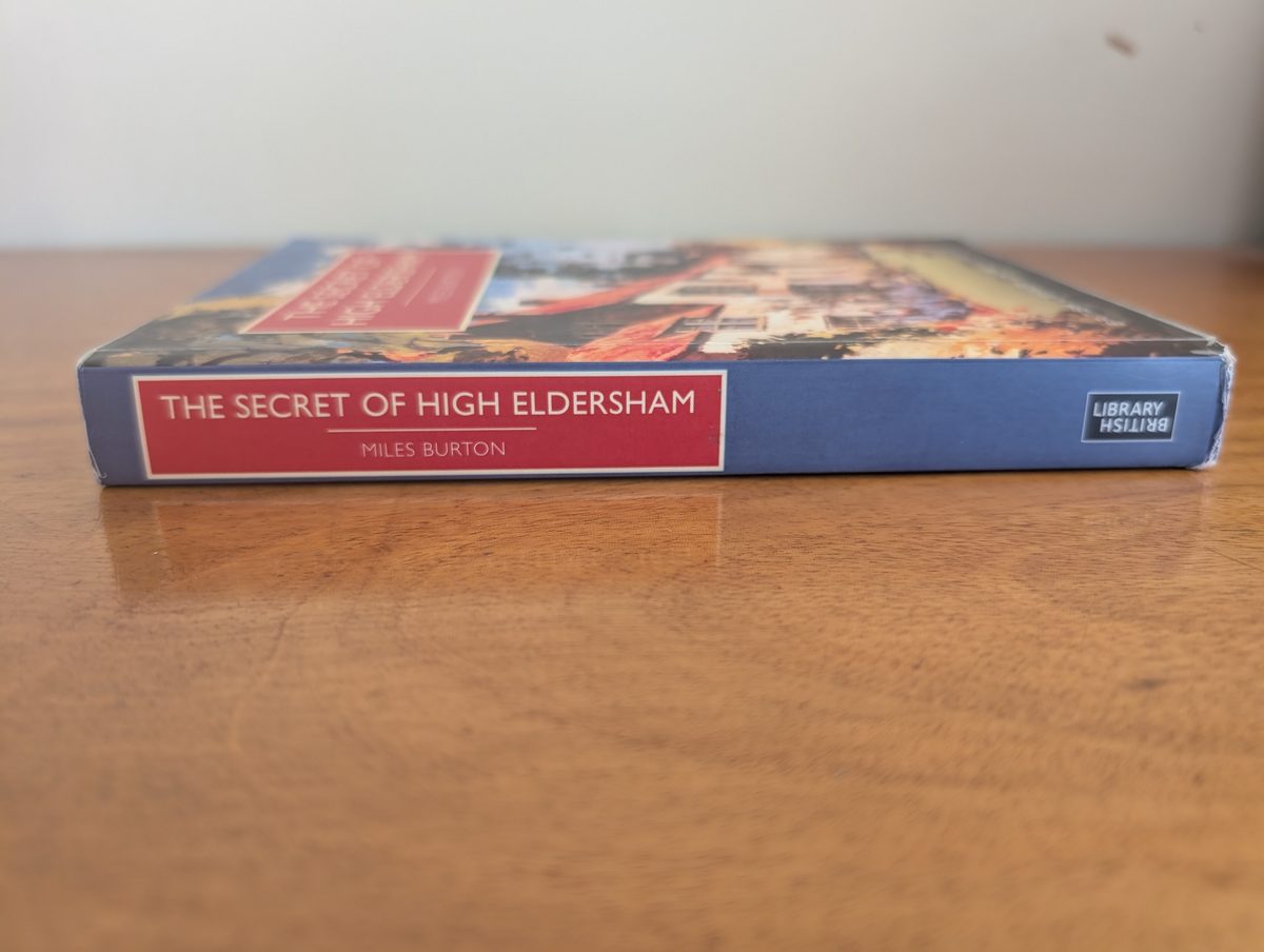 Spine of The Secret of High Eldersham - British Library Crime Classics 2016 paperback