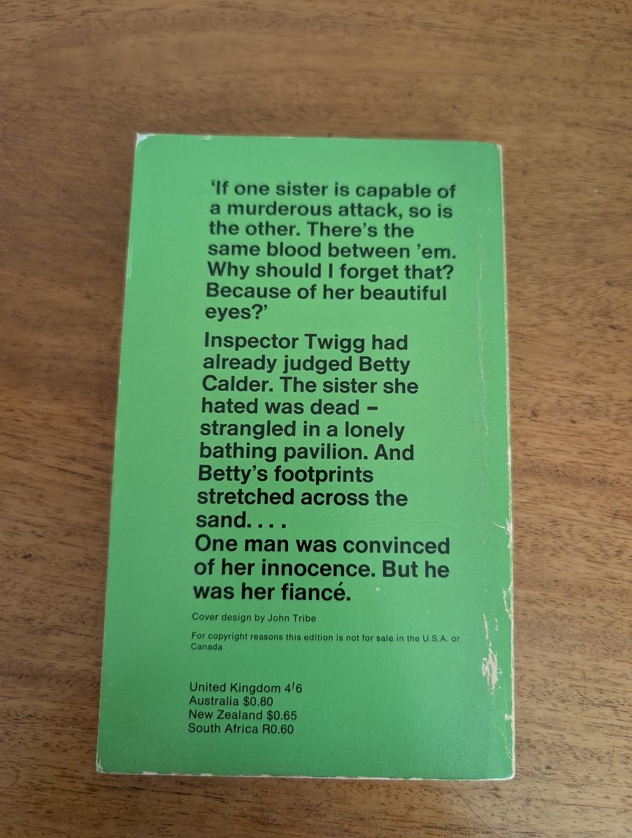 Back cover of The Witch of the Low Tide - Penguin 1968 paperback