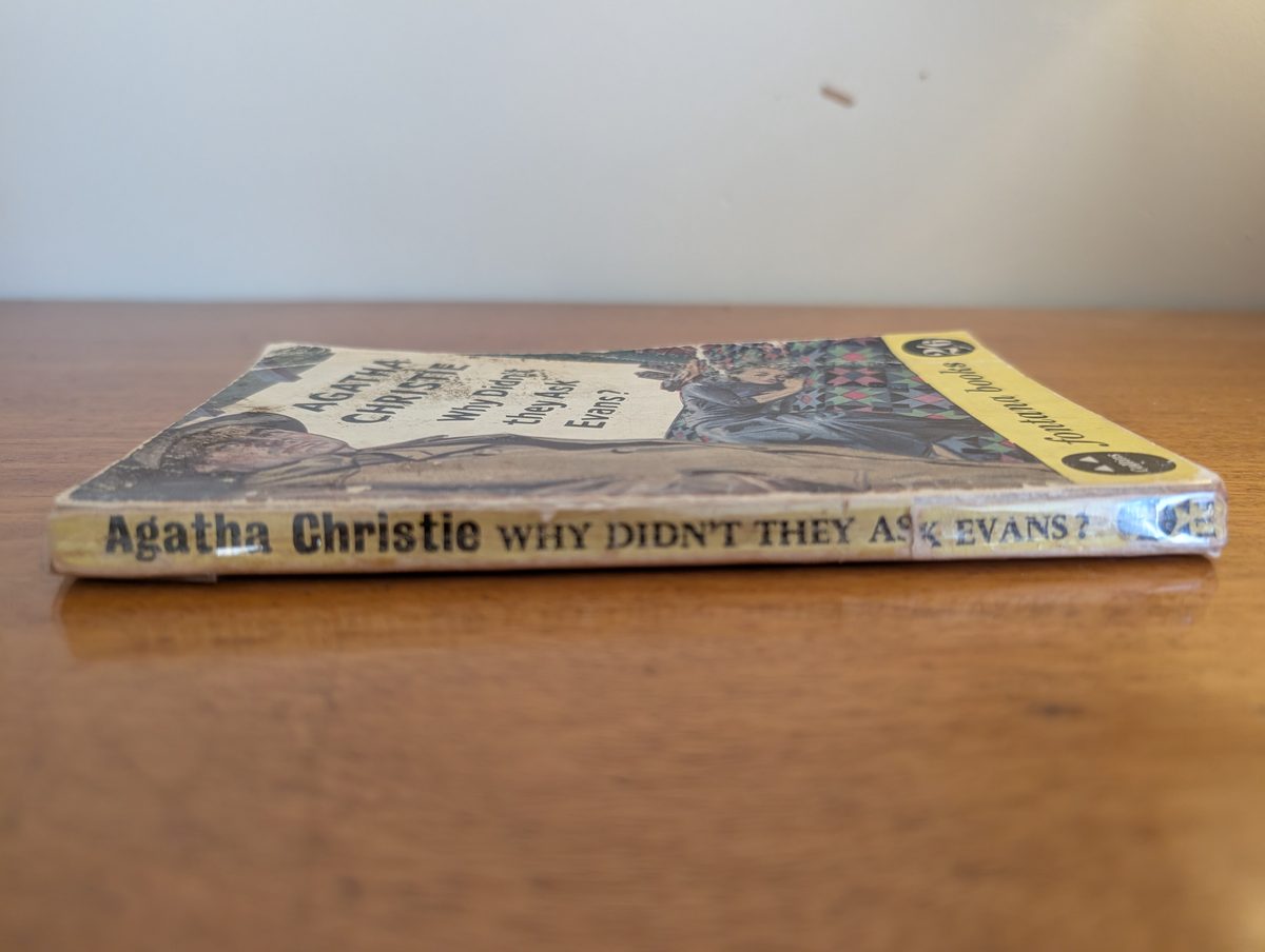 Spine of Why Didn't They Ask Evans? by Agatha Christie